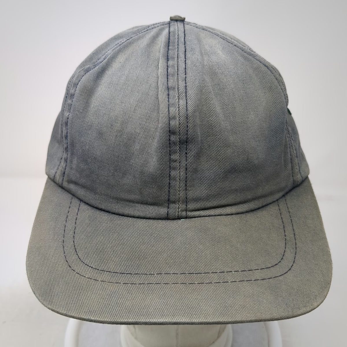 Eddie Bauer Baseball Cap Blue One Size Made USA Cotton Elastic Back Hat Vintage