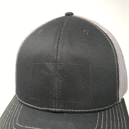 Richardson Snapback Mesh Back Trucker Hat Black One Size Blank 6 Panel