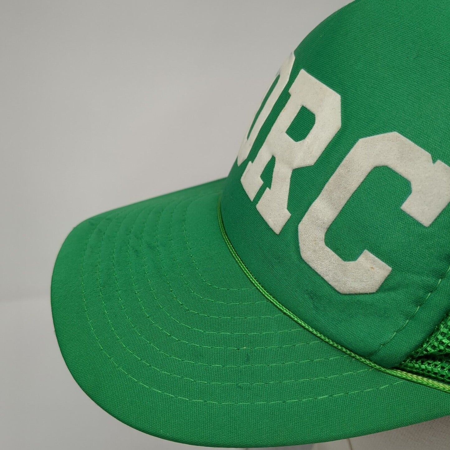 Porc Snapback Mesh Back Rope Trucker Hat Green One Size Adjustable