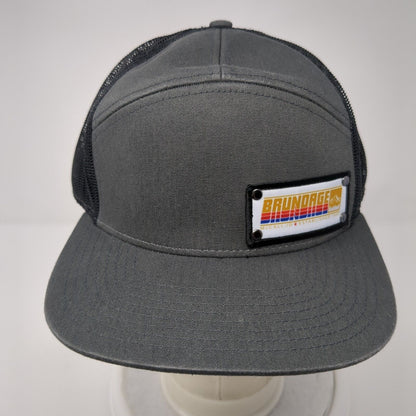 Brundage Snapback Trucker Hat`Gray One Size Adjustable Mesh Back Richardson