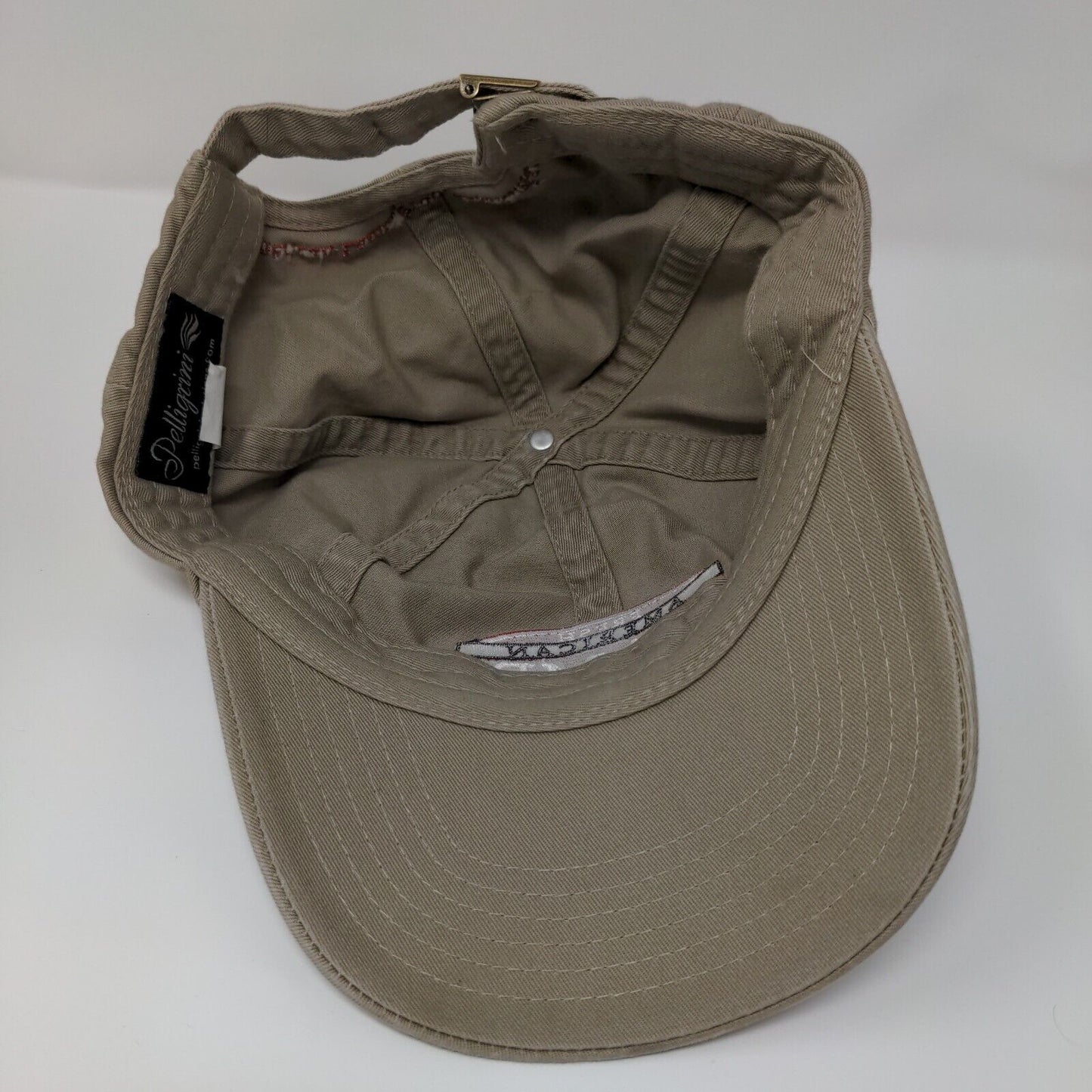 Fresh American Lamb Slideback Hat Tan One Size Adjustable Embroidered