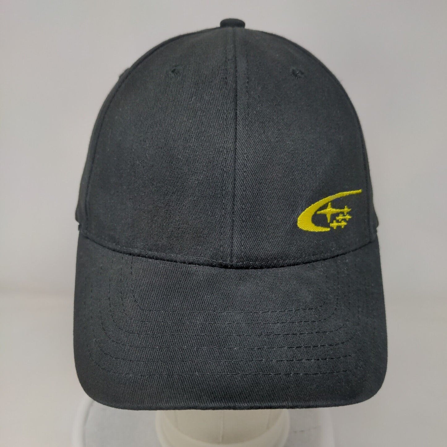 Subaru Snapback Hat Black OSFM Adjustable Embroidered Solid 6 Panel
