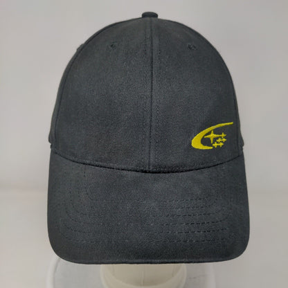 Subaru Snapback Hat Black OSFM Adjustable Embroidered Solid 6 Panel