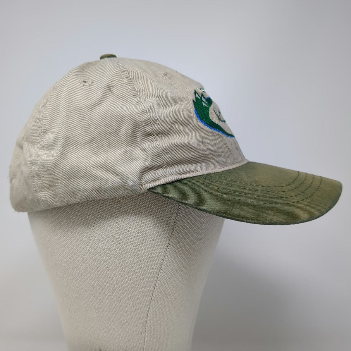 Otto McCall Air Baseball Cap Beige Green OSFM Embroidered Plane Mountains Hat