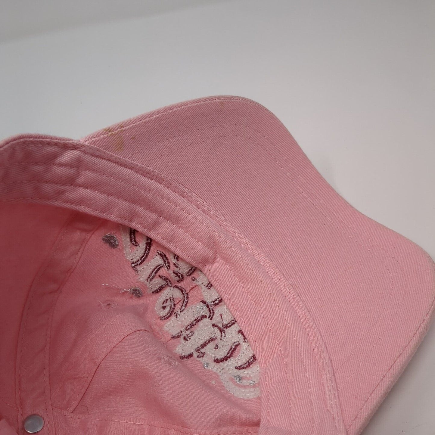 Pretty Girl Colorado Strapback Hat Pink Size 54cm Adjustable Embroidered Sequin