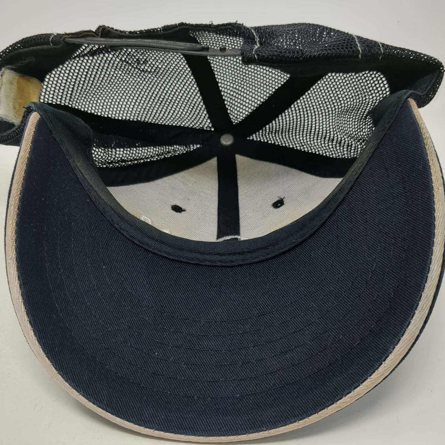 Jack Daniel's Trucker Hat Blue One Size Mesh Back Snapback Embroidered Logo