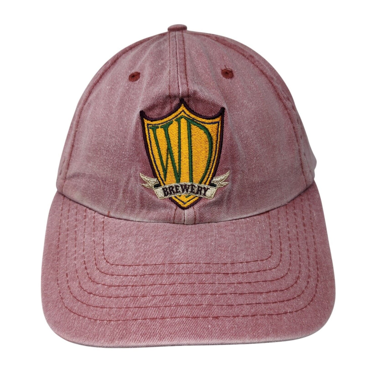 WD Brewery The Beer That Rocks Slideback Hat Red One Size Adjustable Embroidered