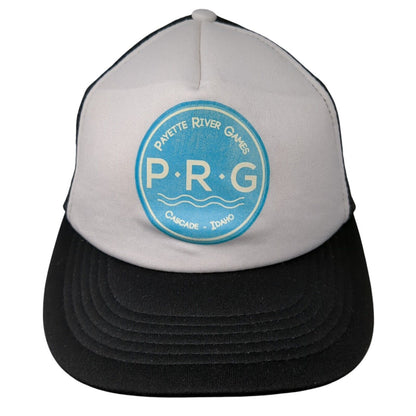Payette River Games Snapback Trucker Hat Black One Size Mesh Back
