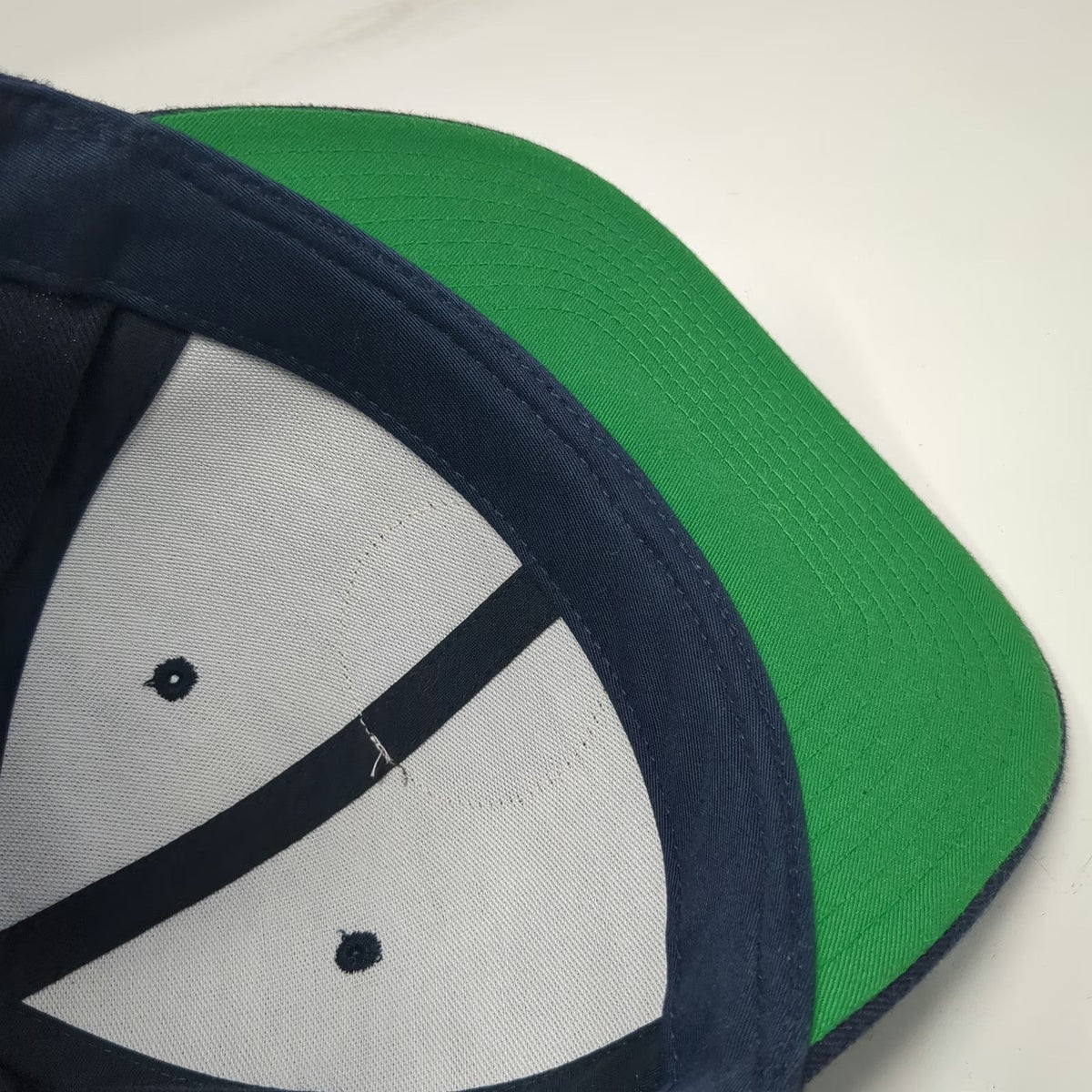 Yupoong Snapback Blue One Size Hat Shine Supply Leather Patch Green Undervisor