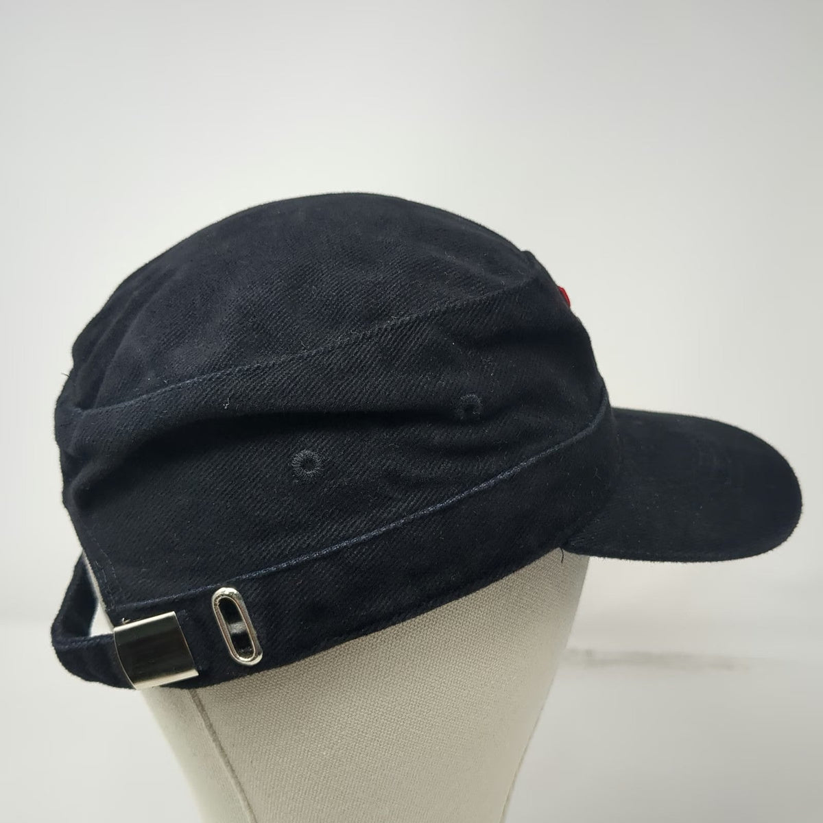 Dudek Army Cap Black One Size Adjustable Slideback Embroidered Cotton Hat