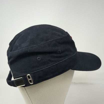 Dudek Army Cap Black One Size Adjustable Slideback Embroidered Cotton Hat