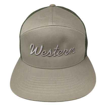 Western Snapback Trucker Hat Multi One Size Mesh Back Adjustable
