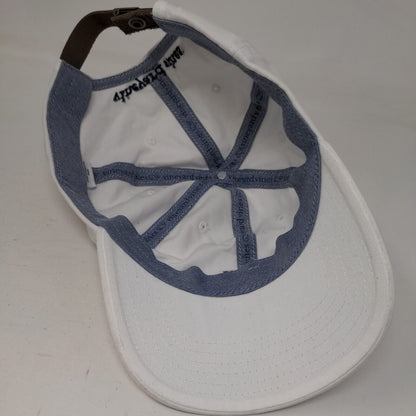 Vineyard Vines Whale Logo Slideback Hat White One Size Leather Strap
