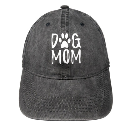 Dog Mom Slideback Hat Gray One Size Adjustable Lightweight Vented Holes 6 Panel