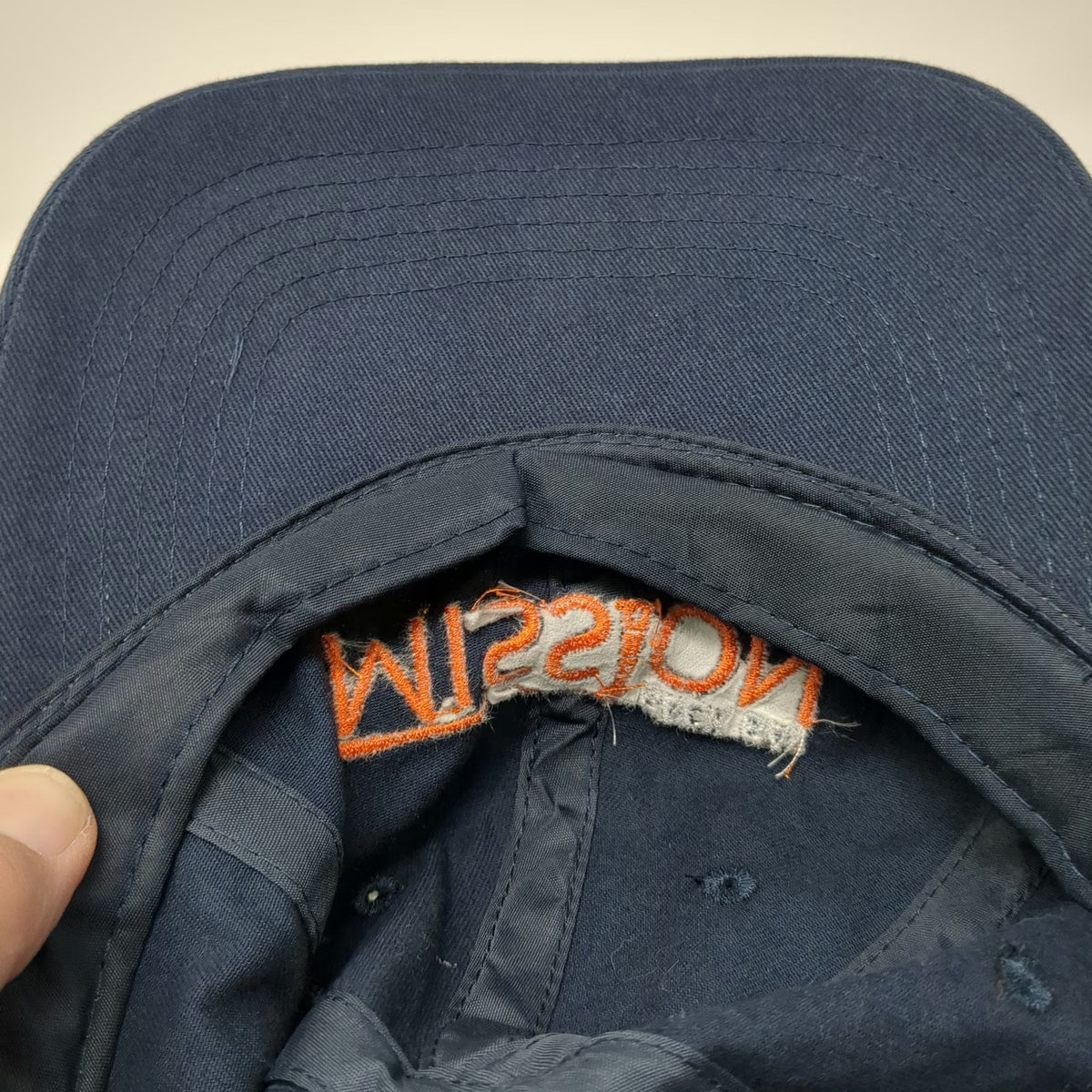 BIG Baseball Cap Blue One Size Strapback Cotton Embroidered Back Bay Mission Hat