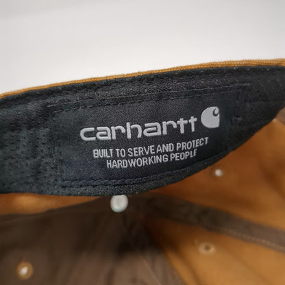 Carhartt Baseball Cap Brown One Size Script Embroidered Canvas Slideback Hat
