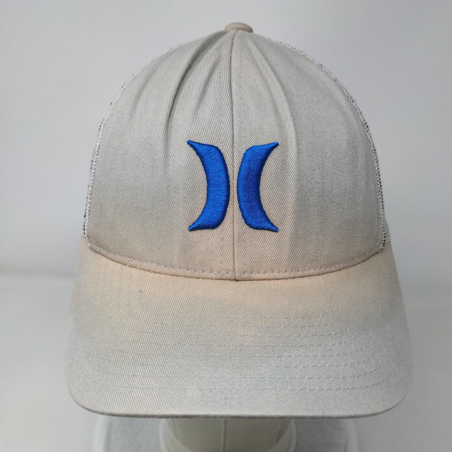 Hurley Snapback Mesh Back Trucker Hat Gray One Size Embroidered Yupoong