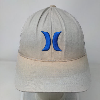 Hurley Snapback Mesh Back Trucker Hat Gray One Size Embroidered Yupoong