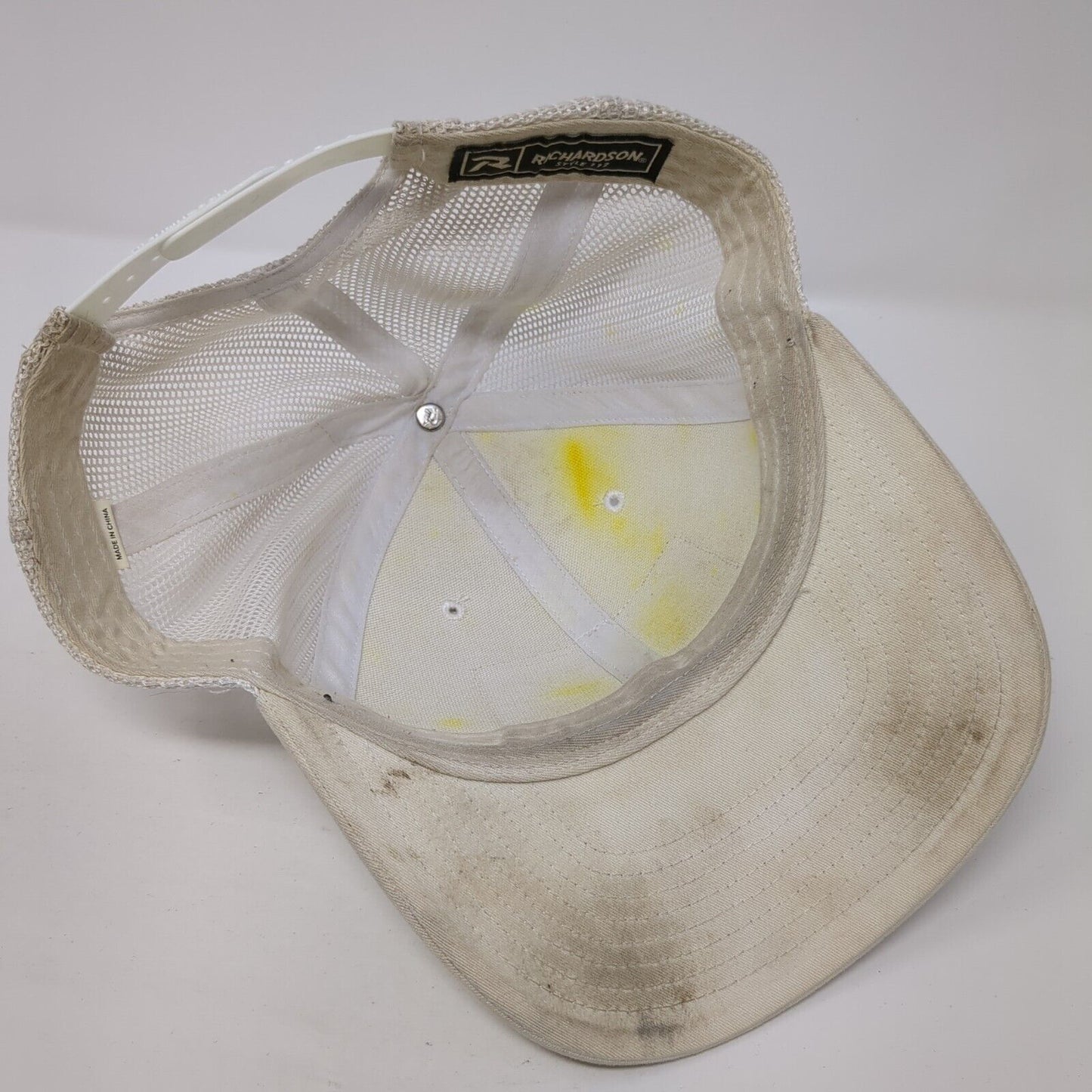 Shred White & Blue Patch Snapback Mesh Back Trucker Hat White One Size