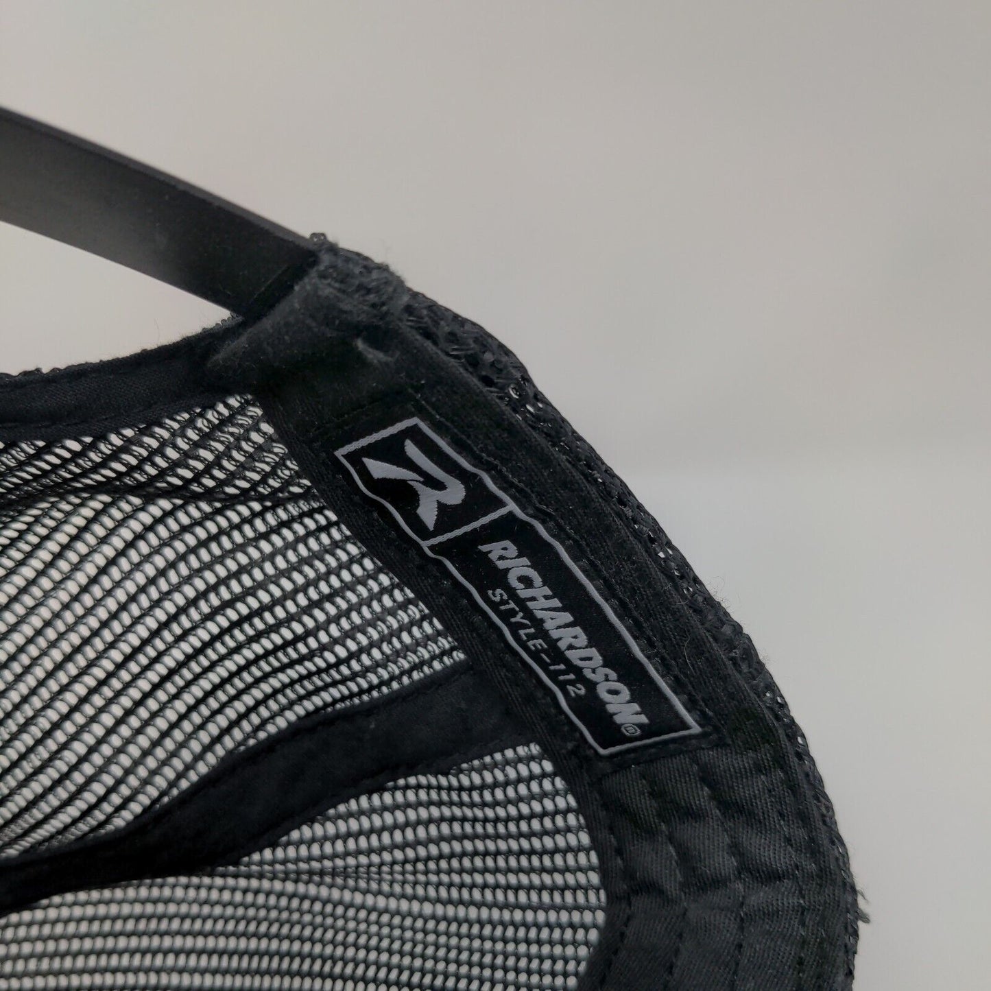 Richardson Snapback Mesh Back Trucker Hat Tan OSFA Embroidered Logo