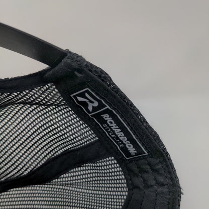 Richardson Snapback Mesh Back Trucker Hat Tan OSFA Embroidered Logo