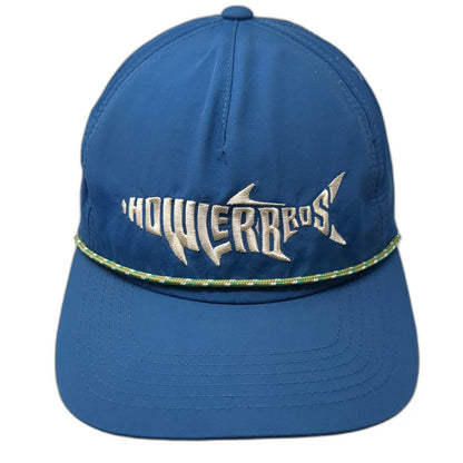 Howler Bros 5 Panel Blue Hat One Size Rope Fish Logo Snapback Adjustable Outdoor