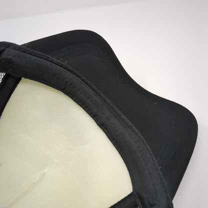 Smiley Flowers Snapback Trucker Hat Black OSFA Mesh Back Adjustable