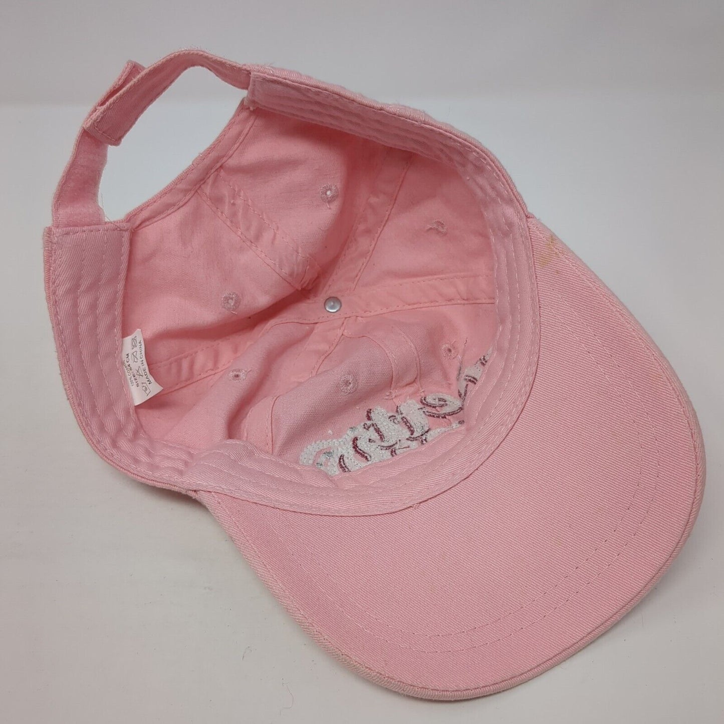 Pretty Girl Colorado Strapback Hat Pink Size 54cm Adjustable Embroidered Sequin