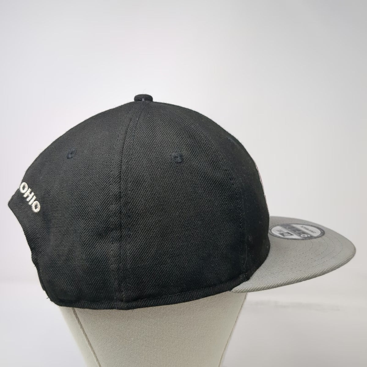 New Era 9Fifty Pro Football Hall of Fame Canton Ohio Snapback Hat Black Gray