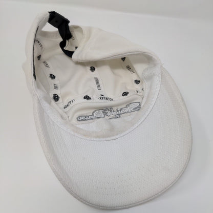 Straight Down Strapback 5 Panel Hat White One Size Embroidered Legendary