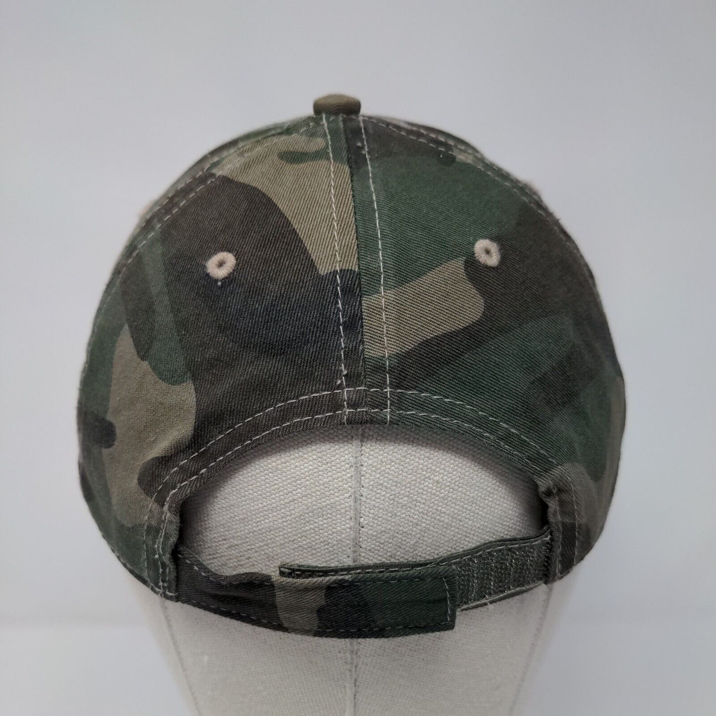 Unbranded Strapback Hat Camouflage OSFM Adjustable Vented Holes 6 Panel Blank