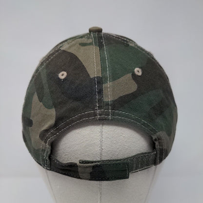 Unbranded Strapback Hat Camouflage OSFM Adjustable Vented Holes 6 Panel Blank