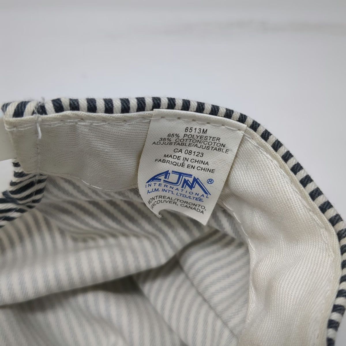 AJM International Snapback Blue One Size Hickory Stripe Railroad Engineer Hat