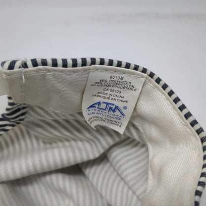AJM International Snapback Blue One Size Hickory Stripe Railroad Engineer Hat