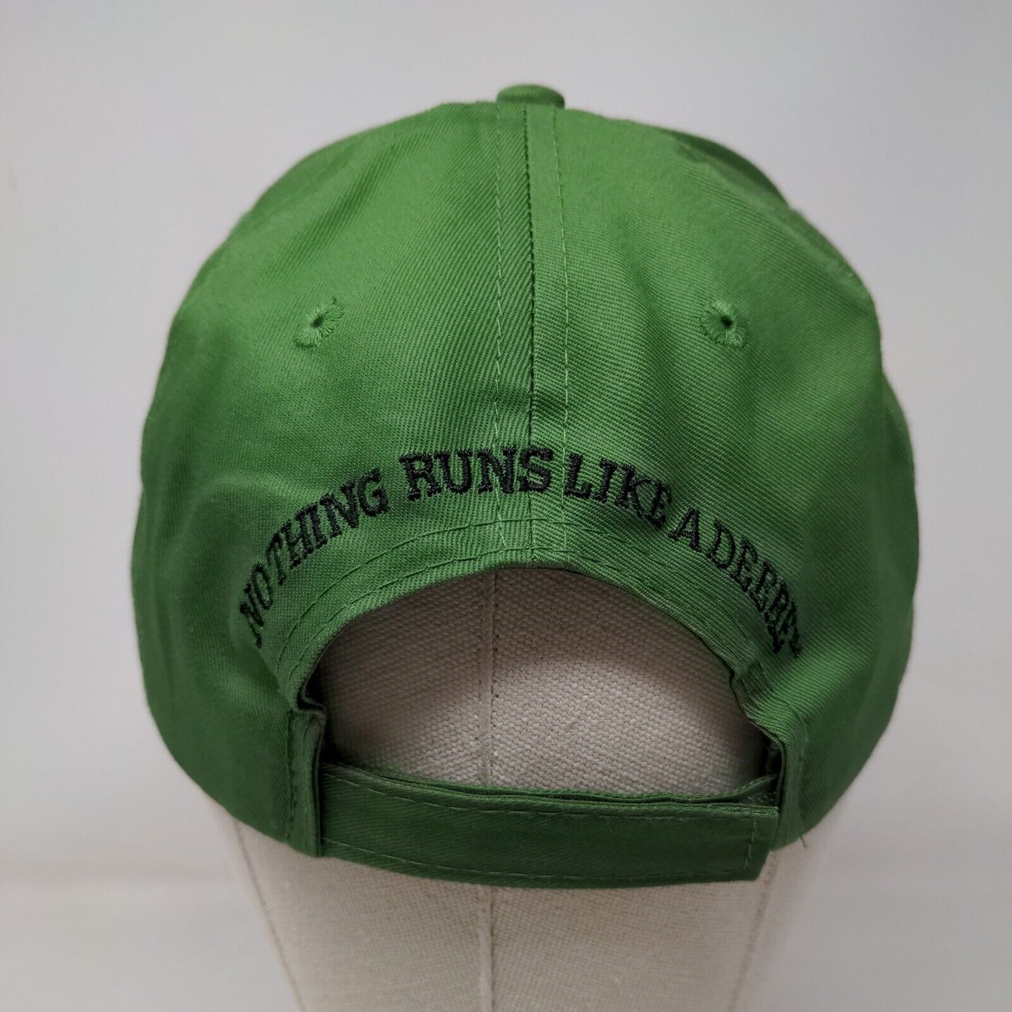 John Deere Strapback Hat Green One Size Nothing Runs Like A Deere