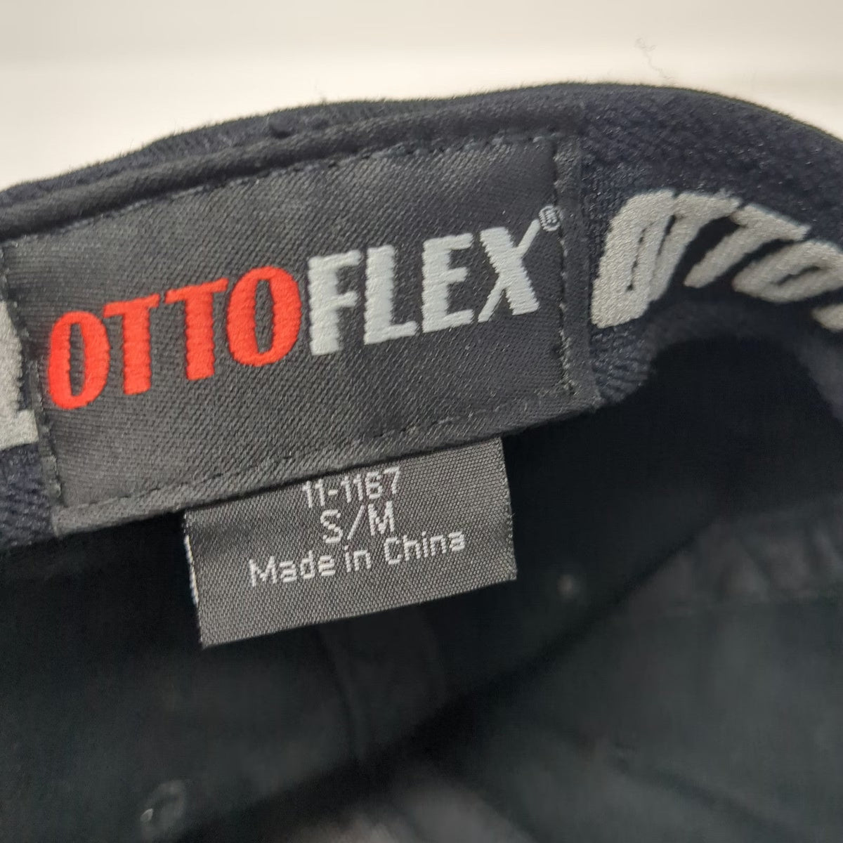 Otto Baseball Cap Black Gold M Stretch Fit Military Winged Skull Embroidery Hat