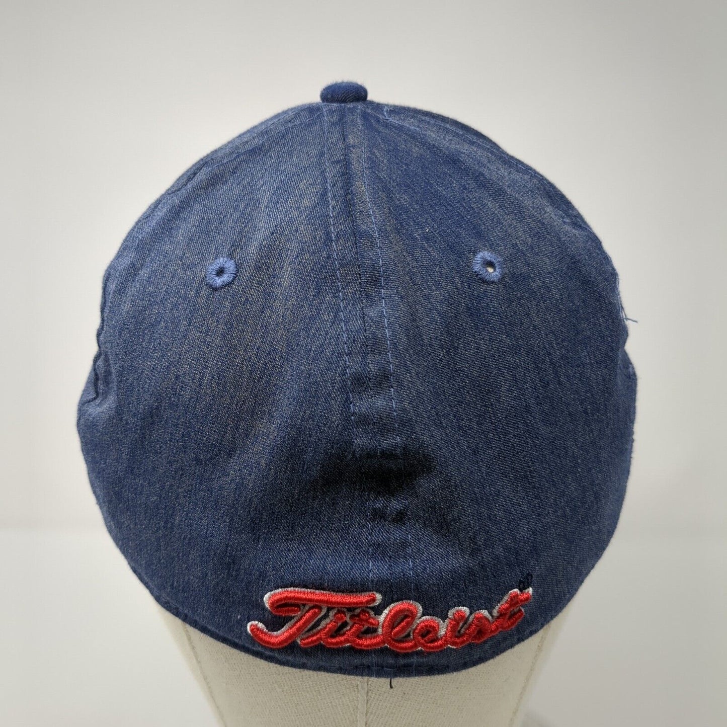 Titleist Fitted Golf Hat Blue Small/Medium A-Flex Embroidered 6 Panel