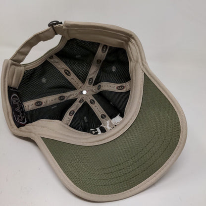 DYE Lumber Men's Slideback Hat Green Beige Adjustable Embroidered Logo