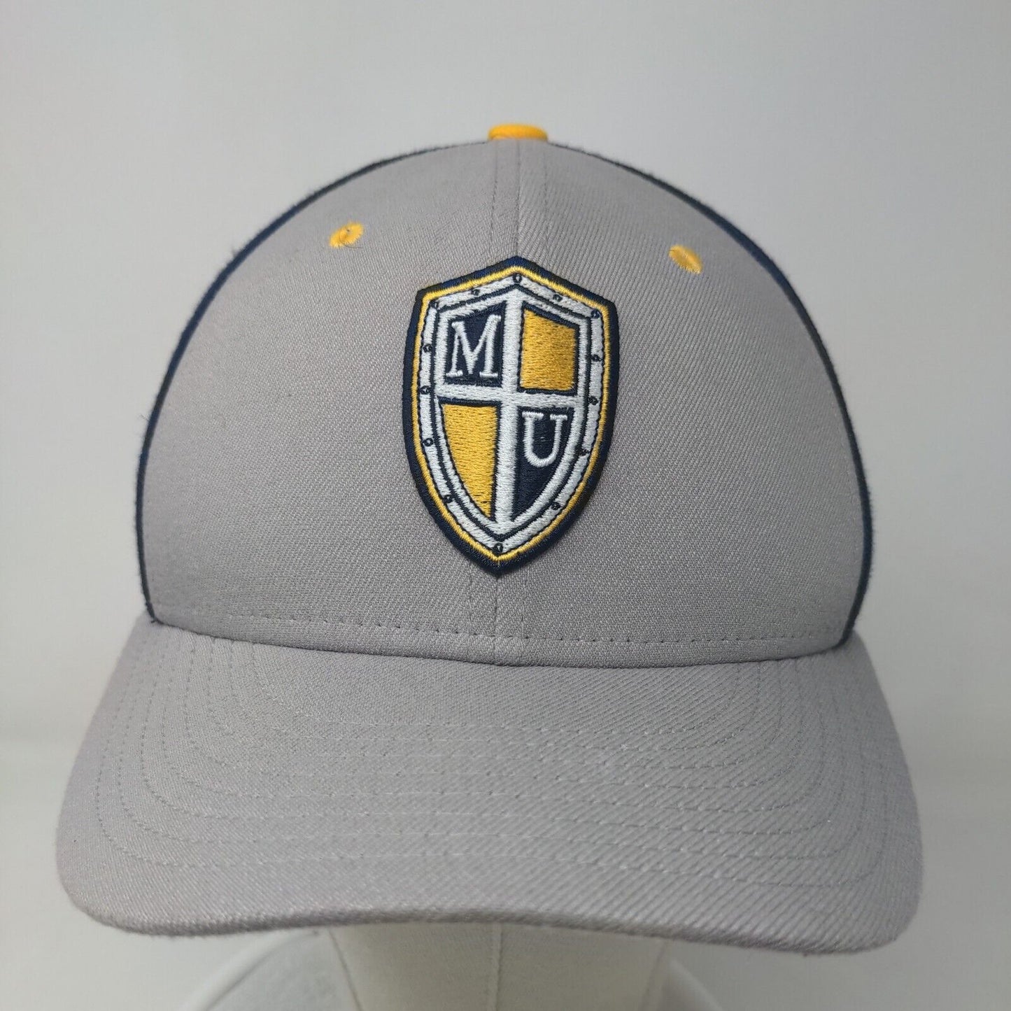 Marian University Knights Nike True Dri Fit Fitted Hat Blue Gray S/M Logo