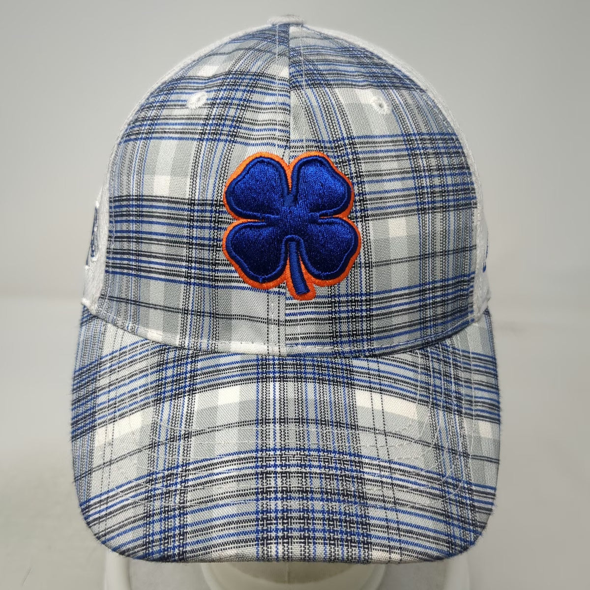 Boise State Broncos NCAA Black Clover Cap Gray Embroidered XL Plaid Lucky Hat