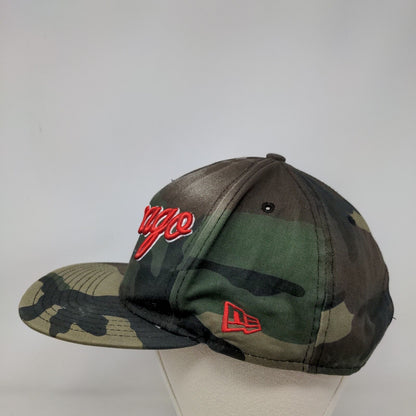 NBA Chicago Bulls Snapback Camo Hat Hardwood Classics Size M/L Embroidered Logo