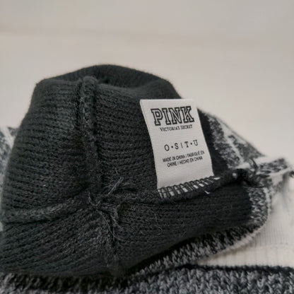 PINK Victoria's Secret Beanie Hat Multicolor One Size Knitted Pom Pom Acrylic