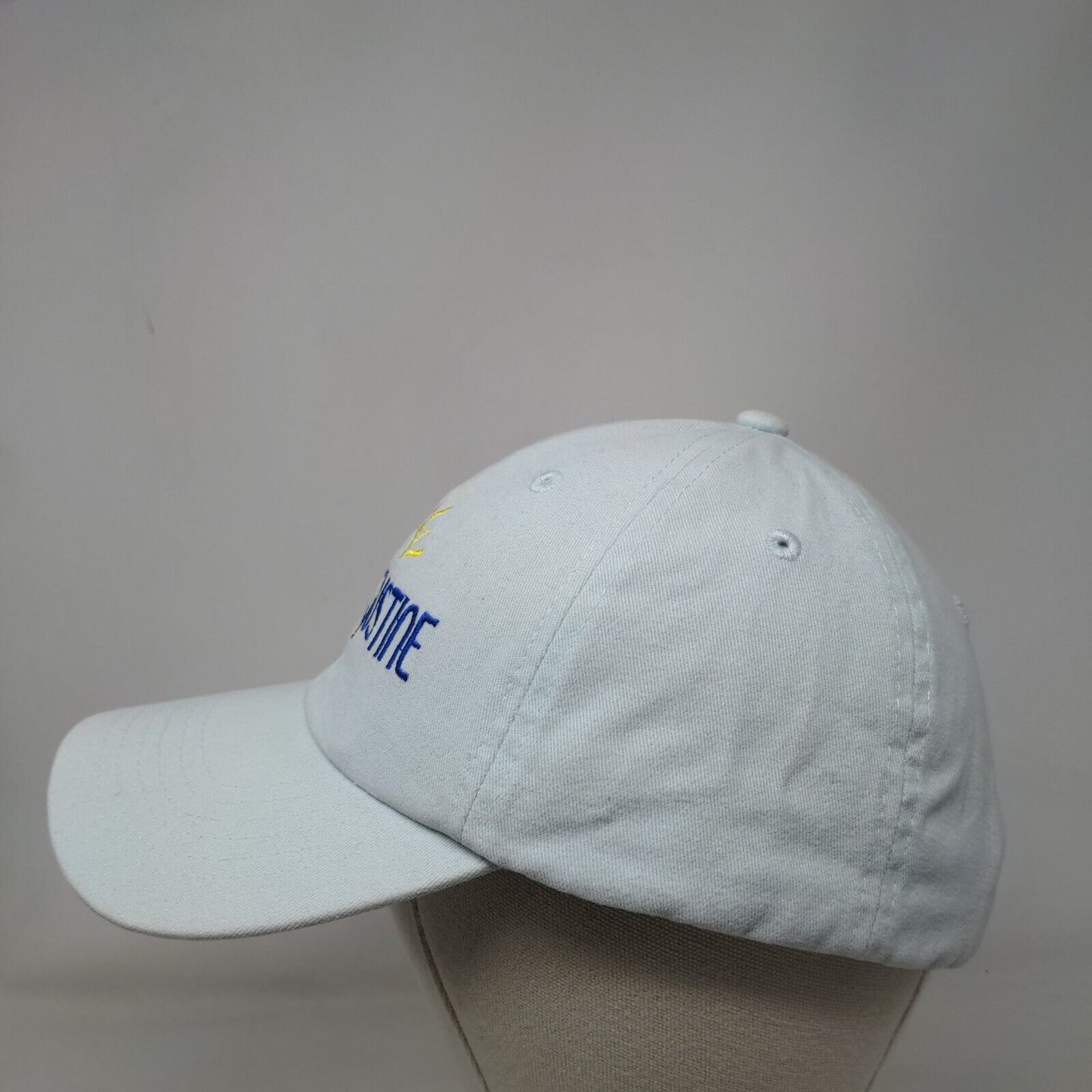 St. Augustine Slideback Hat Blue One Size Solid Adjustable Embroidered