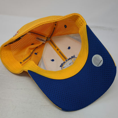 Golden State Warriors NBA Adidas Cap Yellow XL Mesh Stretch Fit Basketball Logo