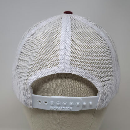 Richardson Trucker Hat Red One Size Lost River Hay Co Mountain Snapback Mesh 112