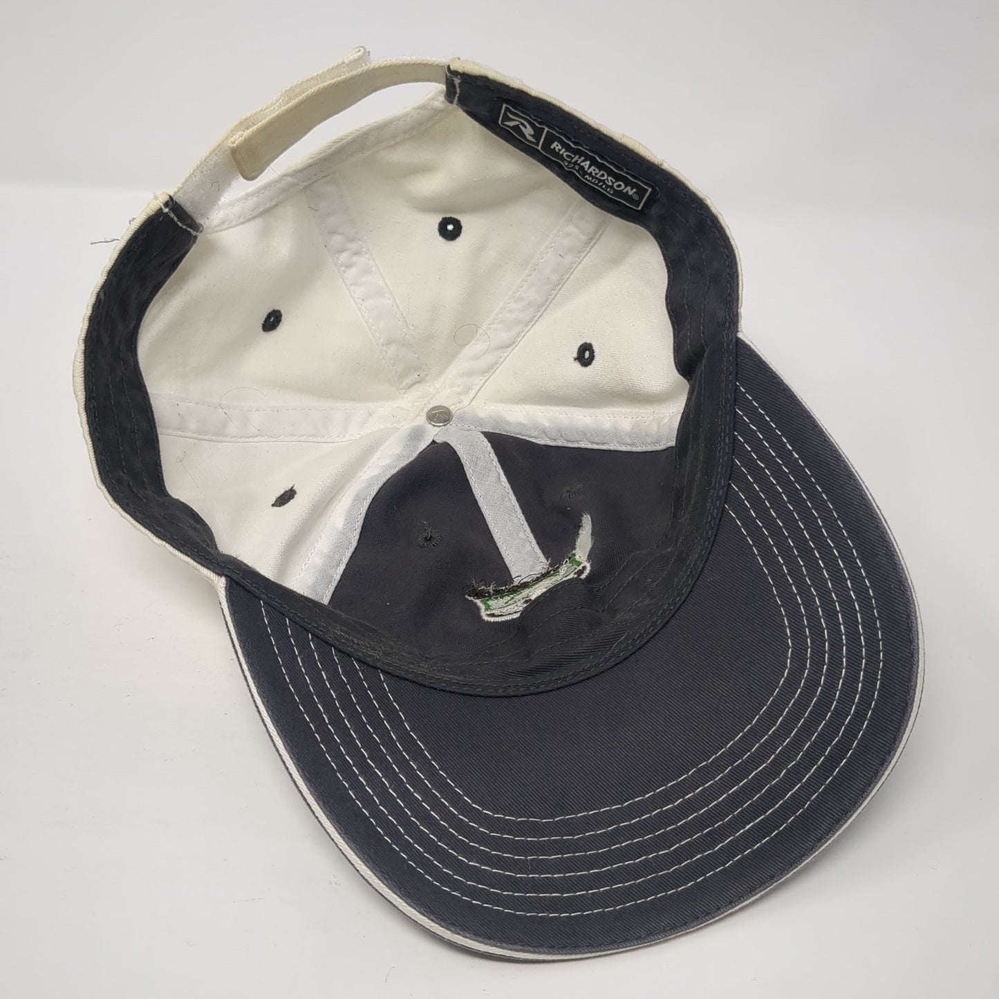 Betaseed Strapback Hat Gray Large Embroidered Colorblock Richardson