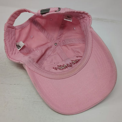 Caterpillar Baseball Cap Pink One Size Script Logo Cotton Slideback Hat