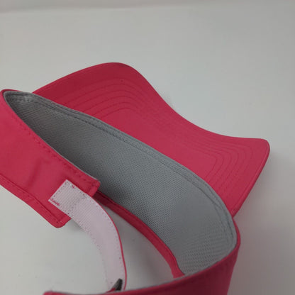 Anchorage Golf Course Strapback Visor Hat Pink 52cm Embroidered Vimhue