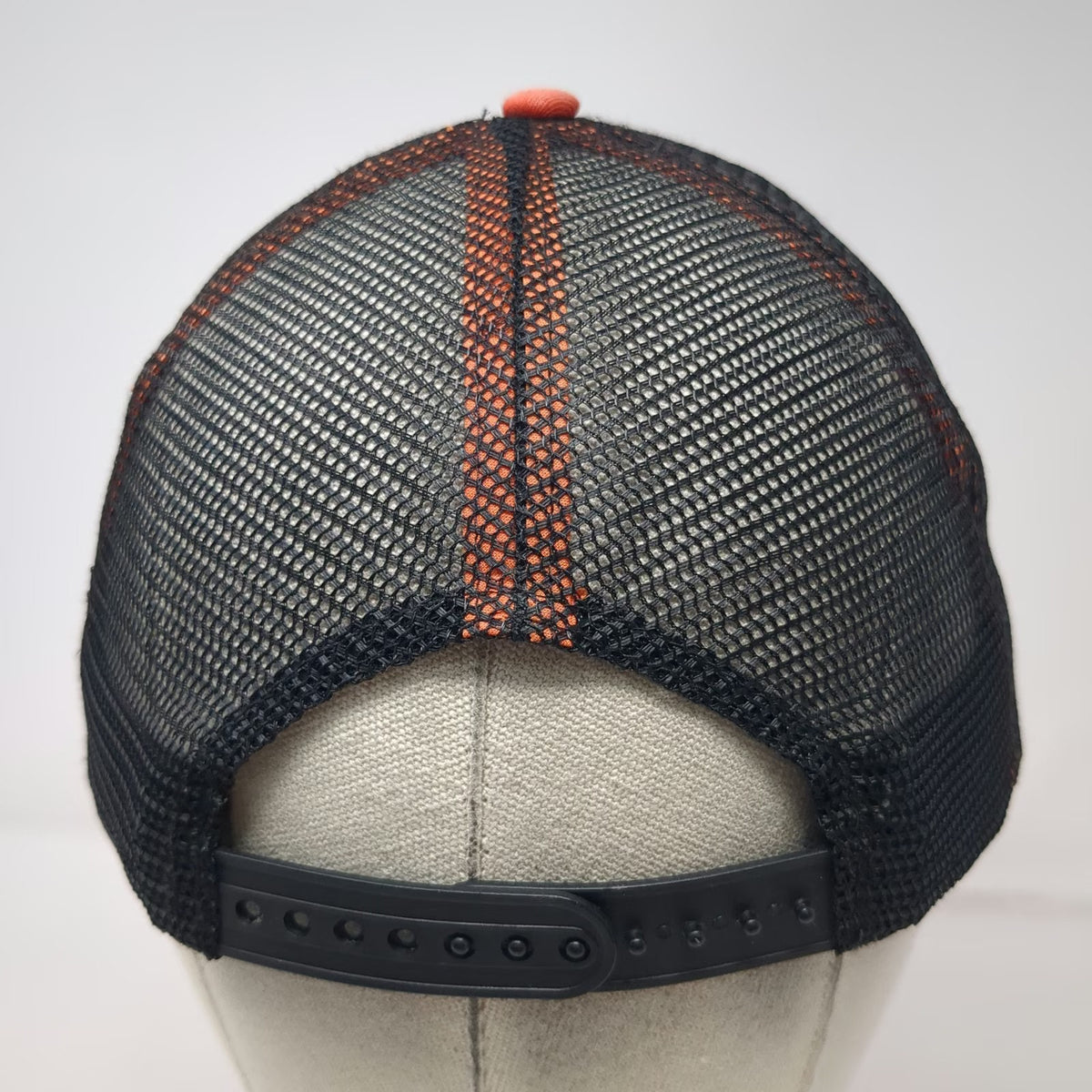 Ahern Rentals Trucker Hat Black One Size Mesh Back Snapback Orange Patch Logo