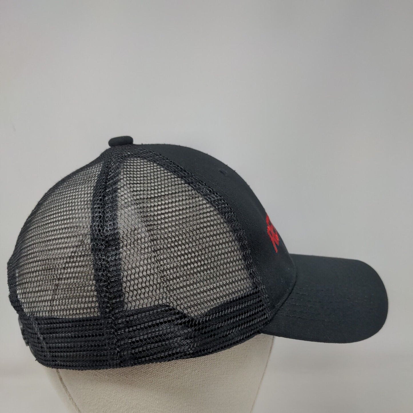Rentown Snapback Trucker Hat Black One Size Embroidered Mesh Back